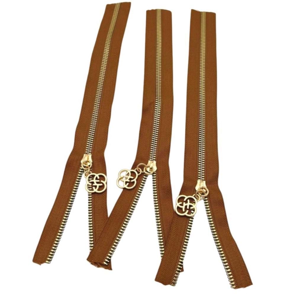 Çanta Aksesuar Başlıklı Fermuar Set 30 Cm Light Gold Metal Taba 3 Adet