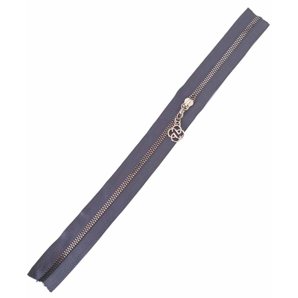 Çanta Aksesuar Başlıklı Fermuar 40 Cm Gümüş Metal Gri