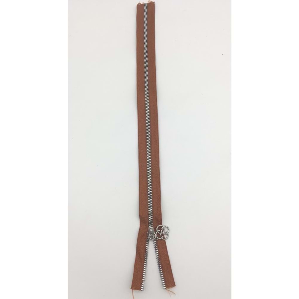 Çanta Aksesuar Başlıklı Fermuar 40 Cm Gümüş Metal Taba