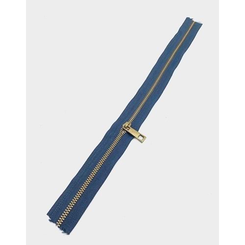Çanta Aksesuar Başlıklı Fermuar 40 Cm Antik Metal Lacivert