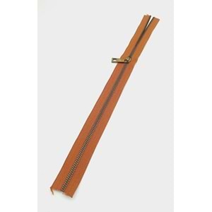 Çanta Aksesuar Başlıklı Fermuar 40 Cm Antik Metal Taba