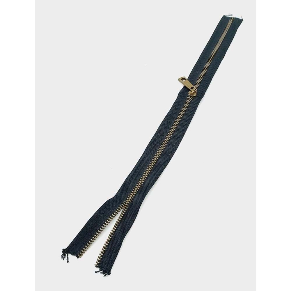 Çanta Aksesuar Başlıklı Fermuar 40 Cm Antik Metal Siyah