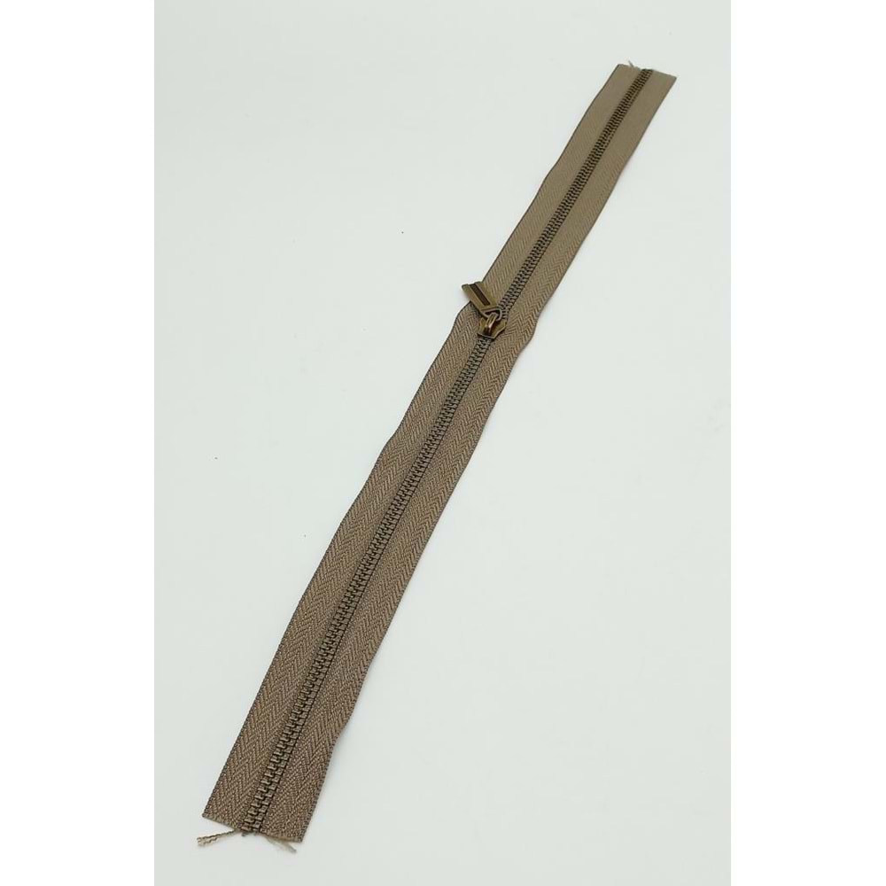 Çanta Aksesuar Başlıklı Fermuar 40 Cm Antik Metal Vizon