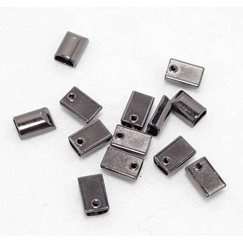 Çanta Aksesuar Füme Renk Fermuar Stop, Büzgü Ucu (10 Adet)