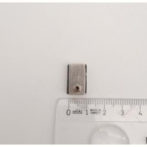 Çanta Aksesuar Gümüş Renk Fermuar Stop Büzgü Ucu 1 Adet