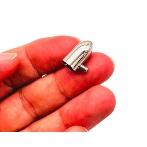 Çanta Aksesuar Gümüş Renk Büzgü Ucu 2 Adet