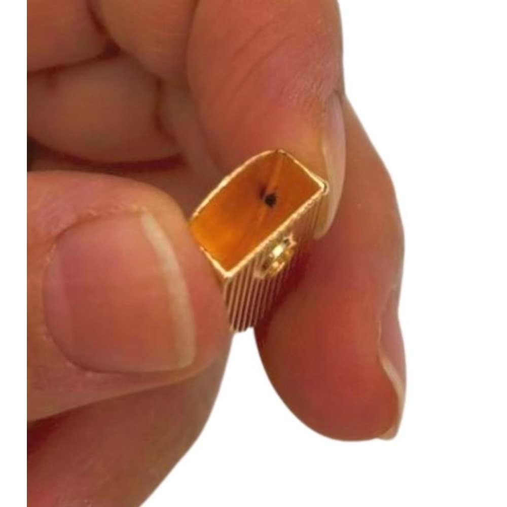 Çanta Aksesuar Light Gold Renk Fermuar Stop Büzgü Ucu 2 Adet