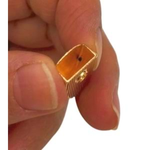 Çanta Aksesuar Light Gold Renk Fermuar Stop Büzgü Ucu 2 Adet