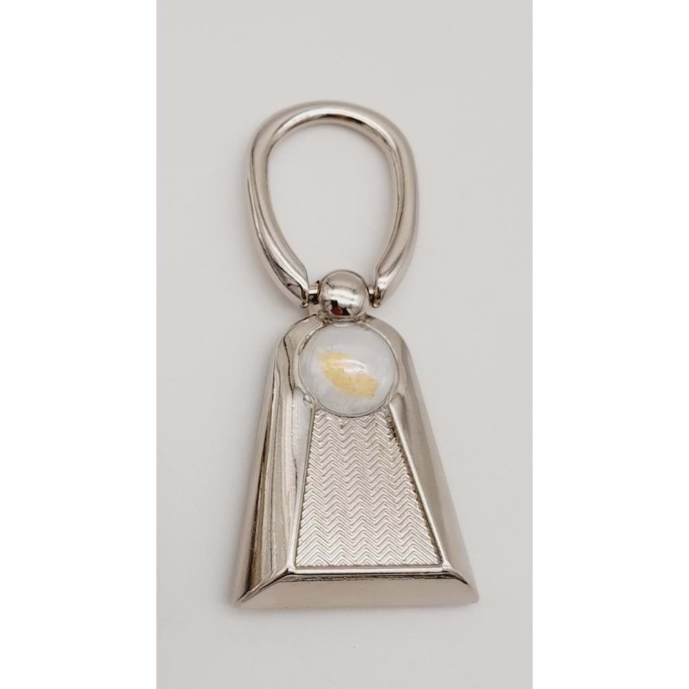 Çanta Aksesuar Boncuk Detaylı Gümüş Renk Kulpluk 1 Adet