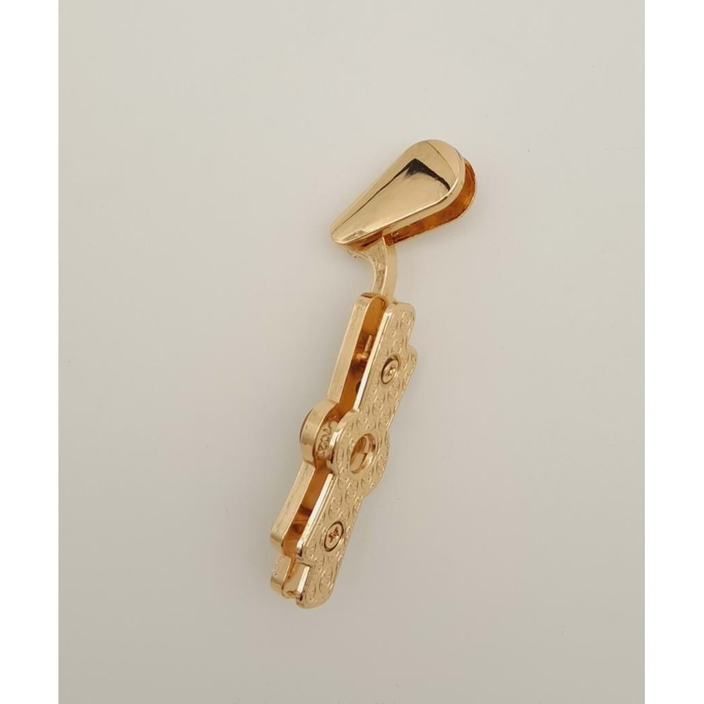 Çanta Aksesuar Sütlü Kahve Renk Kurdele Model Light Gold Metal Kulpluk 1 Adet