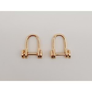 Çanta Aksesuar Light Gold Renk Vidalı Kulpluk 2 Adet