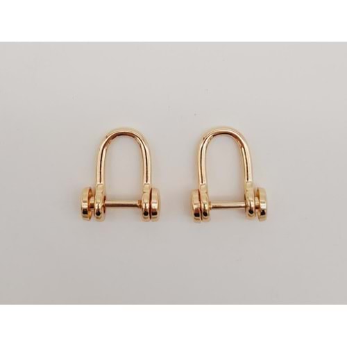 Çanta Aksesuar Light Gold Renk Vidalı Kulpluk 2 Adet