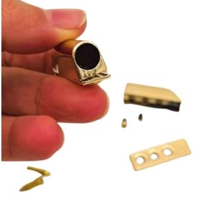 Çanta Aksesuar 8 Mm Light Gold Renk Vidalı Kulpluk 2 Adet