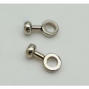 Angel Çanta Aksesuar 2 Cm Gümüş Renk Vidalı Halka Kulpluk 2 Adet