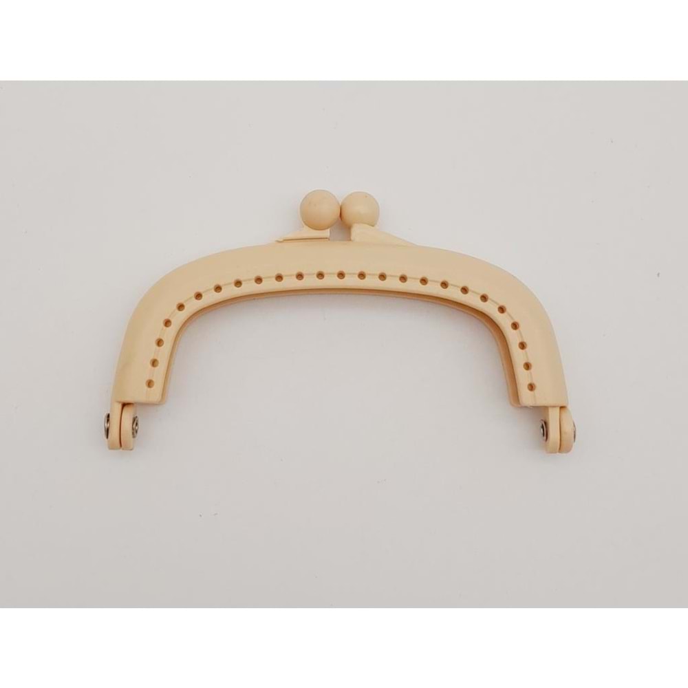 Çanta Aksesuar 9 cm Plastik Cüzdan Klipsi Bej Renk