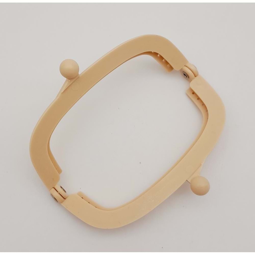 Çanta Aksesuar 9 cm Plastik Cüzdan Klipsi Bej Renk