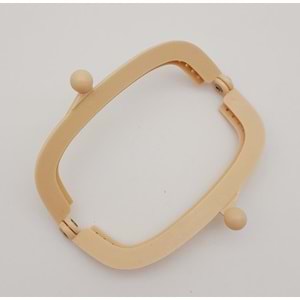 Çanta Aksesuar 9 cm Plastik Cüzdan Klipsi Bej Renk