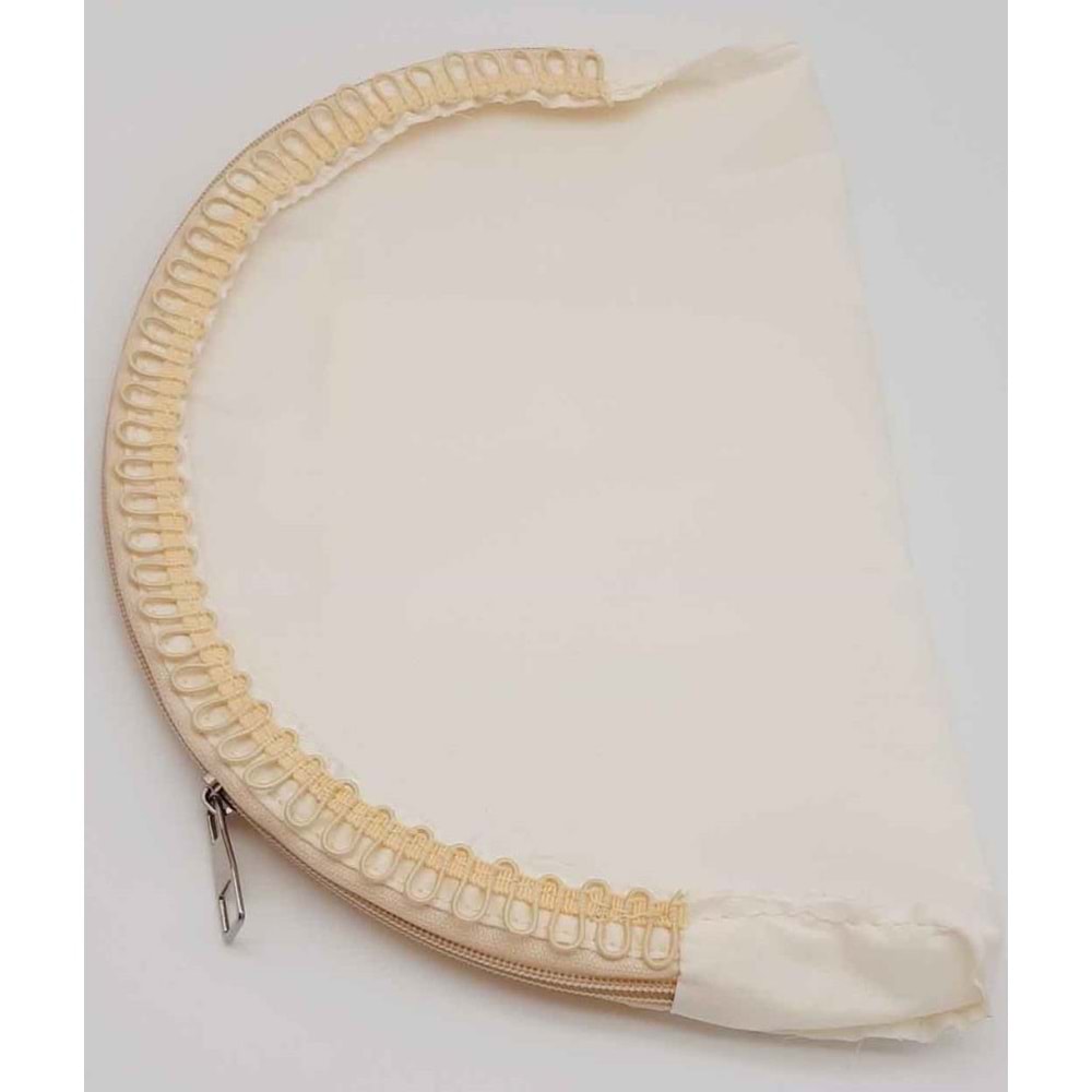 Çanta Aksesuar D Model 30X20 Cm Dikilmiş Fermuarlı Astar Krem Renk