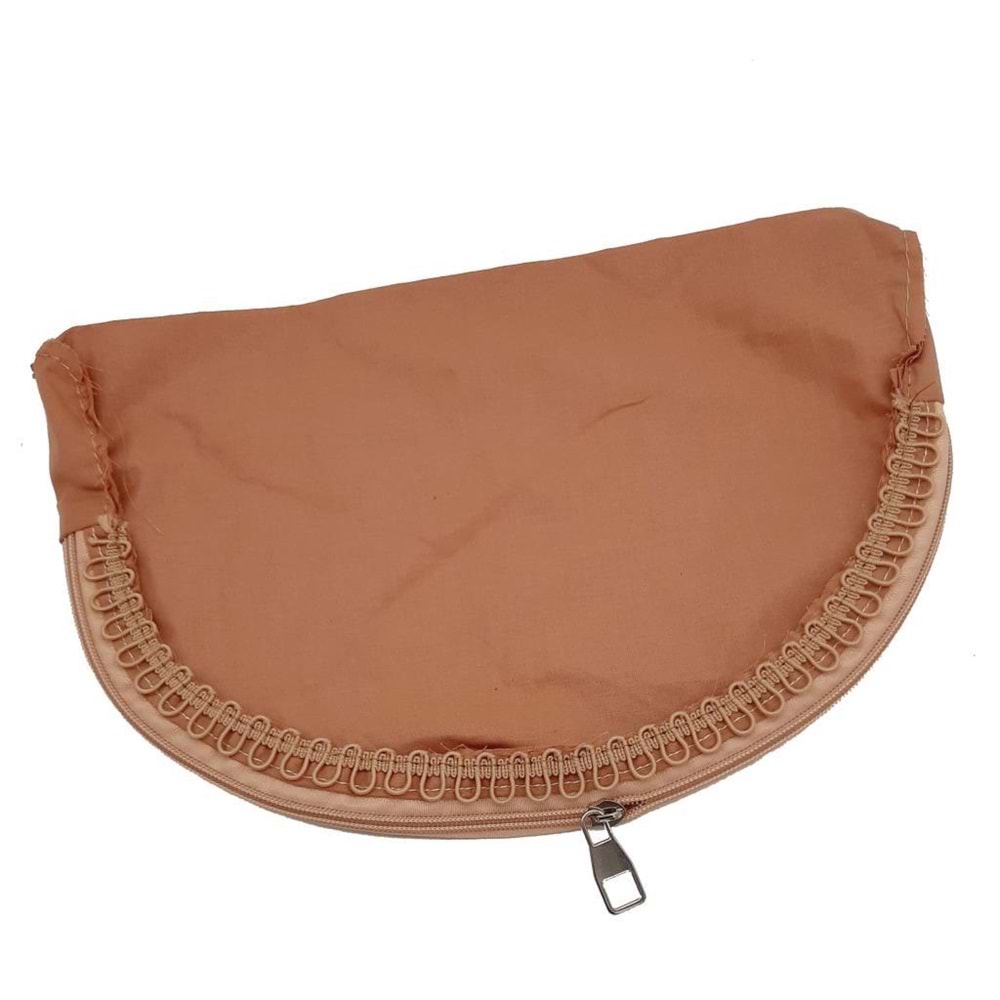 Çanta Aksesuar D Model 30X20 Cm Dikilmiş Fermuarlı Astar Sütlü Kahve Renk