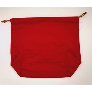 Çanta Aksesuar Örgü Çantaya Hazır Astar Tabanlı Büzgülü 22x12 cm Kırmızı Renk