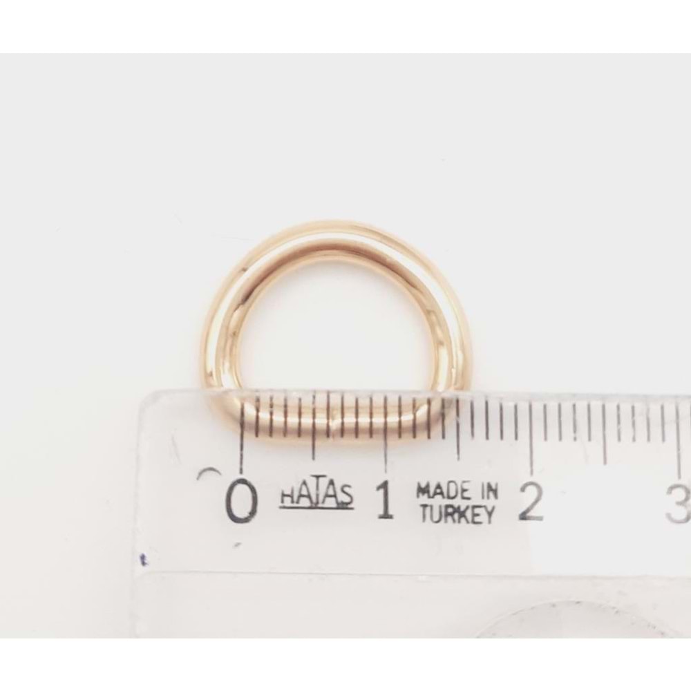 Çanta Aksesuar D Halka 1.3 Cm Light Gold 1 Adet