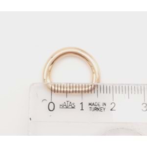 Çanta Aksesuar D Halka 1.3 Cm Light Gold 1 Adet