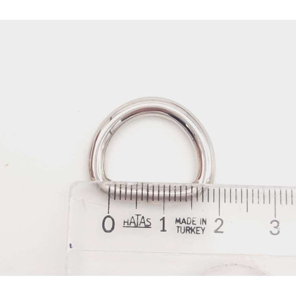 Çanta Aksesuar D Halka 1.5 Cm Gümüş 1 Adet