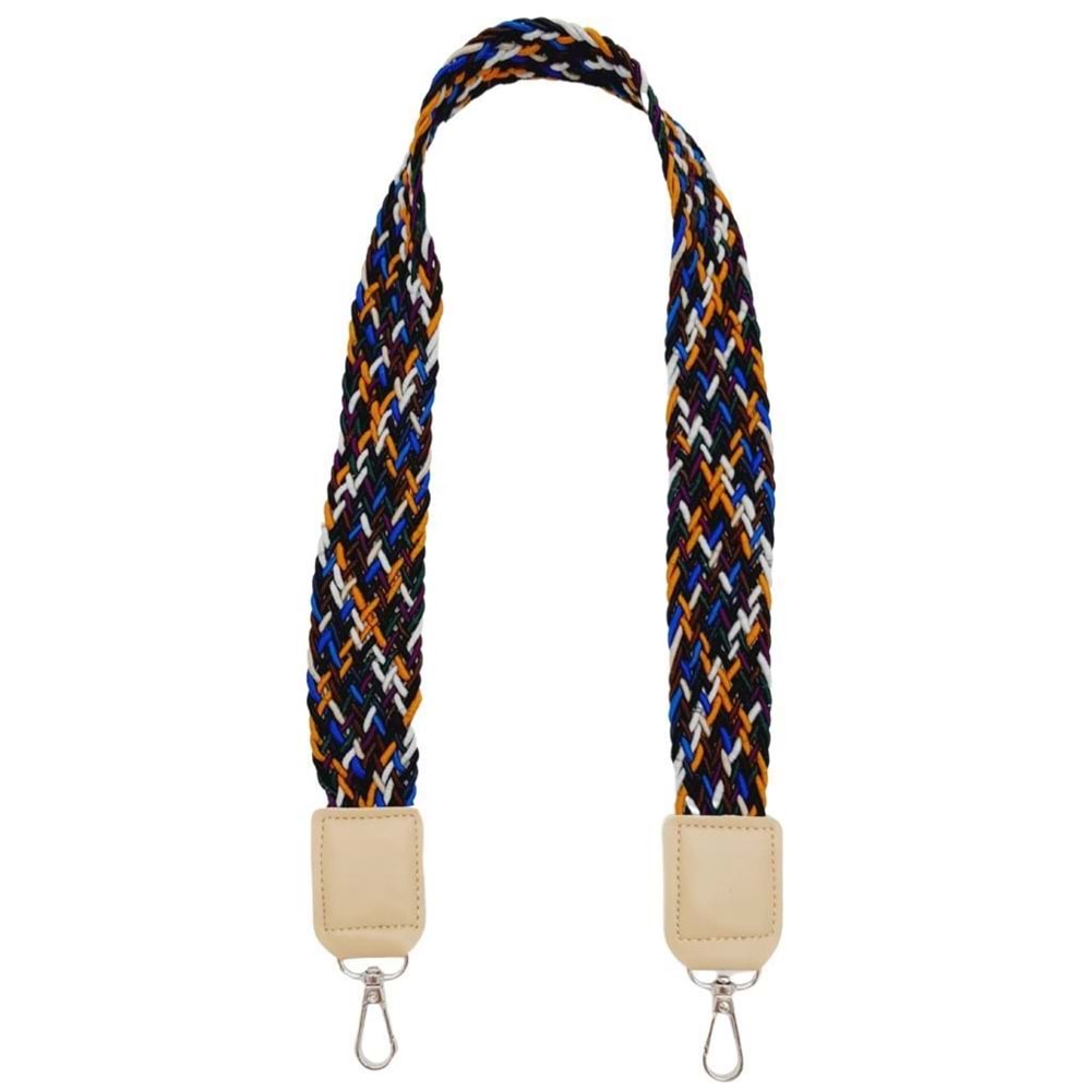 Çanta Aksesuar Ledi Supra Örgü Model Bej Renk Derili Çanta Sapı Gümüş Metalli