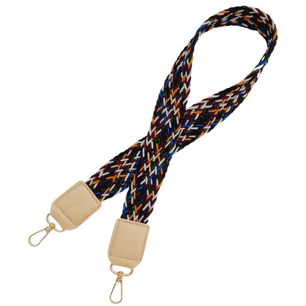 Çanta Aksesuar Ledi Supra Örgü Model Bej Renk Derili Çanta Sapı Light Gold Metalli