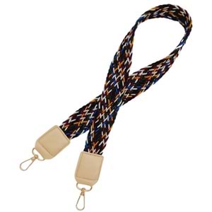 Çanta Aksesuar Ledi Supra Örgü Model Bej Renk Derili Çanta Sapı Light Gold Metalli