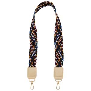 Çanta Aksesuar Ledi Supra Örgü Model Bej Renk Derili Çanta Sapı Light Gold Metalli