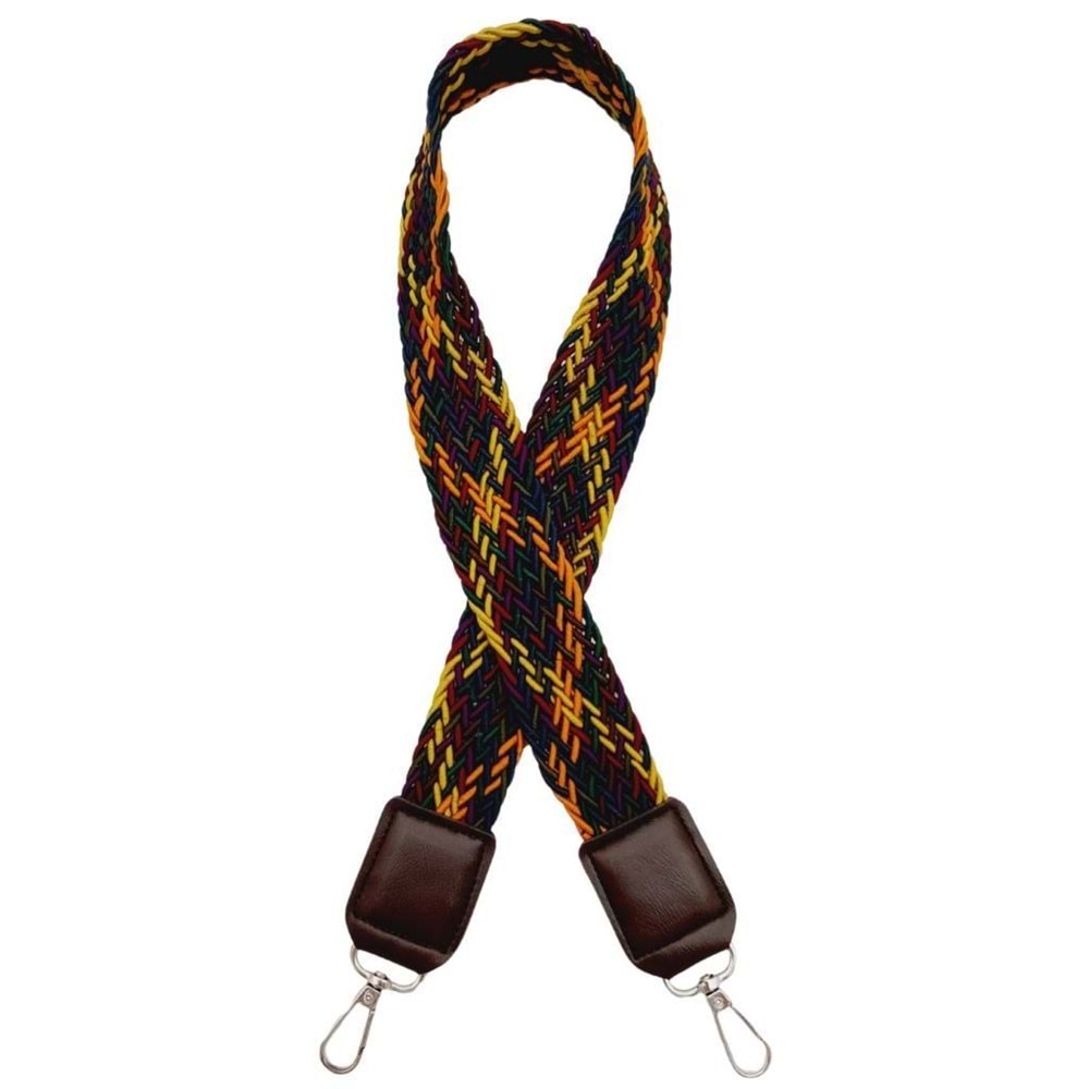 Çanta Aksesuar Ledi Supra Örgü Model Koyu Kahverengi Derili Çanta Sapı Gümüş Metalli