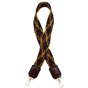 Çanta Aksesuar Ledi Supra Örgü Model Koyu Kahverengi Derili Çanta Sapı Light Gold Metalli