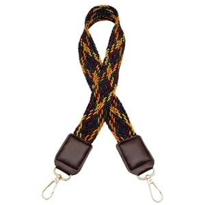 Çanta Aksesuar Ledi Supra Örgü Model Koyu Kahverengi Derili Çanta Sapı Light Gold Metalli