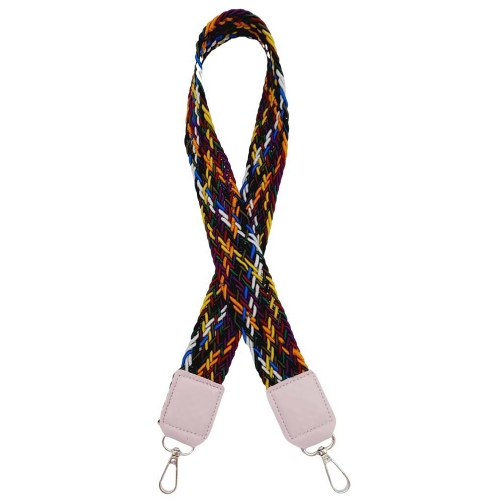 Çanta Aksesuar Ledi Supra Örgü Model Lila Renk Derili Çanta Sapı Gümüş Metalli