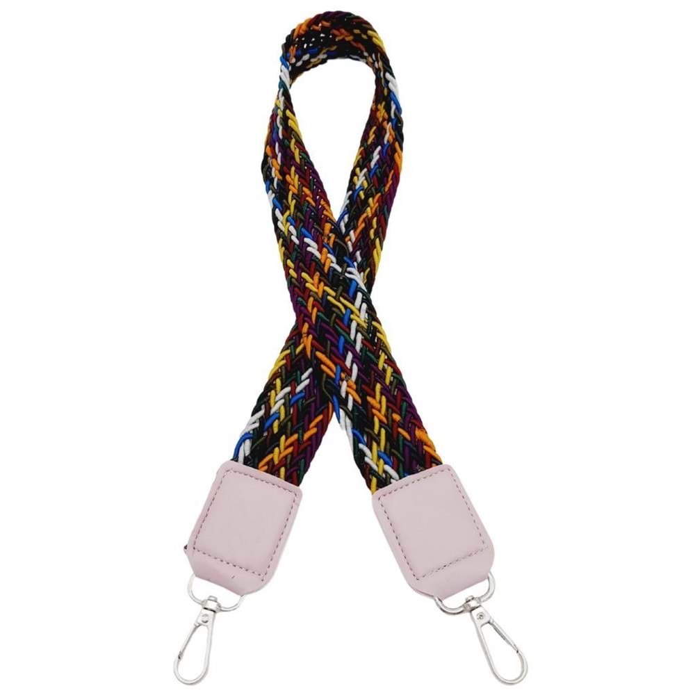 Çanta Aksesuar Ledi Supra Örgü Model Lila Renk Derili Çanta Sapı Gümüş Metalli