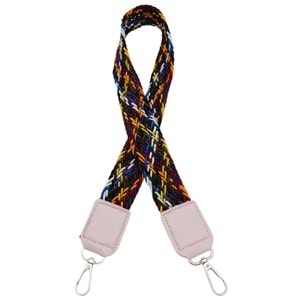 Çanta Aksesuar Ledi Supra Örgü Model Lila Renk Derili Çanta Sapı Gümüş Metalli