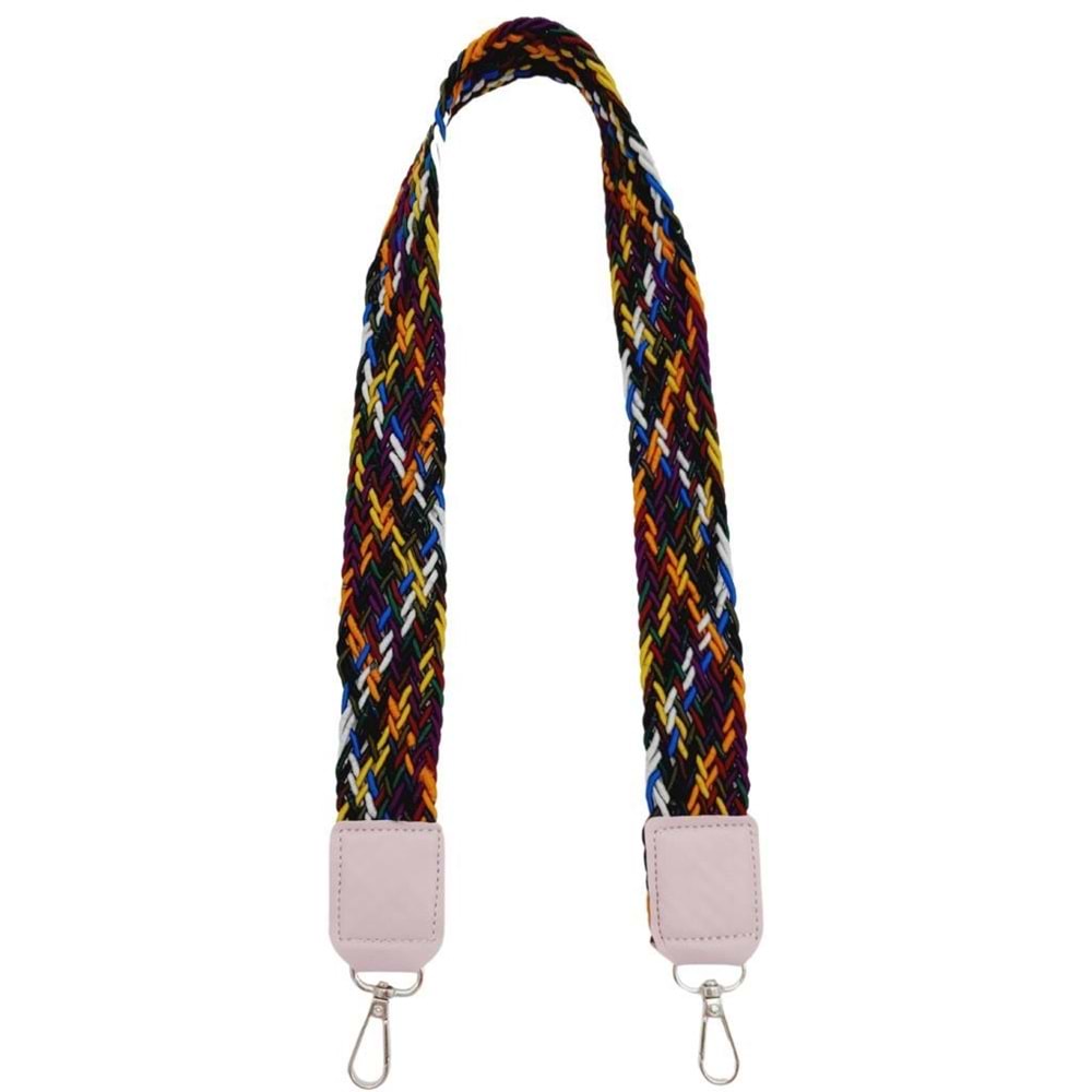 Çanta Aksesuar Ledi Supra Örgü Model Lila Renk Derili Çanta Sapı Gümüş Metalli