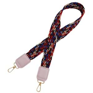 Çanta Aksesuar Ledi Supra Örgü Model Lila Renk Derili Çanta Sapı Light Gold Metalli