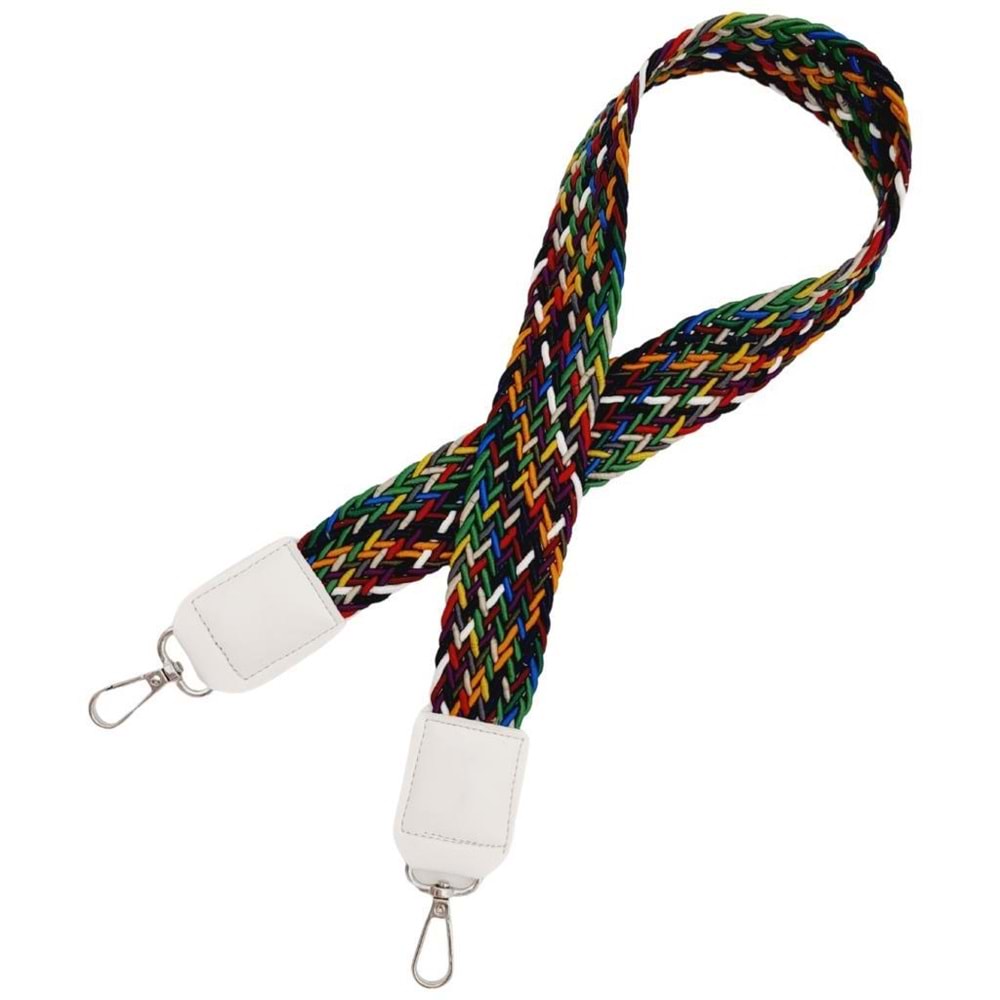 Çanta Aksesuar Ledi Supra Örgü Model Beyaz Renk Derili Çanta Sapı Gümüş Metalli