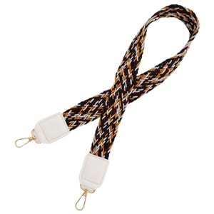 Çanta Aksesuar Ledi Supra Örgü Model Beyaz Renk Derili Çanta Sapı Light Gold Metalli