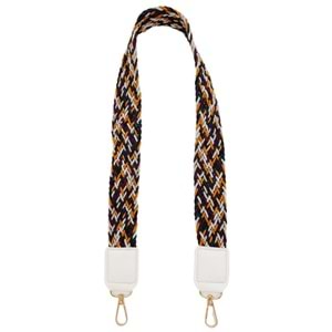 Çanta Aksesuar Ledi Supra Örgü Model Beyaz Renk Derili Çanta Sapı Light Gold Metalli