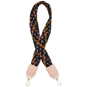 Çanta Aksesuar Ledi Supra Örgü Model Pudra Renk Derili Çanta Sapı Light Gold Metalli