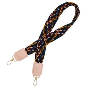 Çanta Aksesuar Ledi Supra Örgü Model Pudra Renk Derili Çanta Sapı Light Gold Metalli