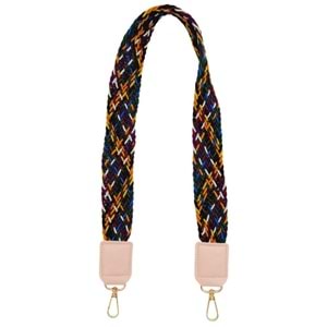 Çanta Aksesuar Ledi Supra Örgü Model Pudra Renk Derili Çanta Sapı Light Gold Metalli