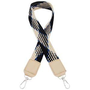 Çanta Aksesuar Ledi Supra Örgü Model Bej Renk Derili Çanta Sapı No:01 Gümüş Metalli