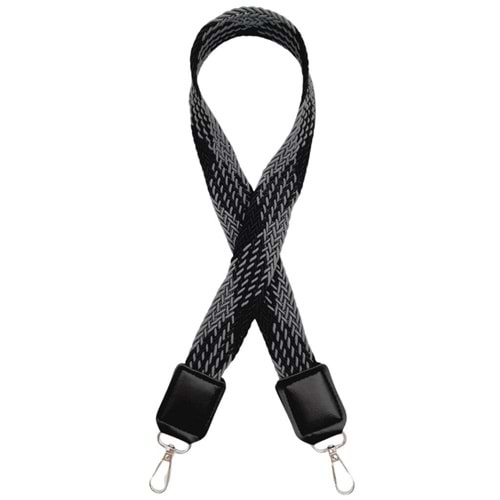 Çanta Aksesuar Ledi Supra Örgü Model Siyah Renk Derili Çanta Sapı Gümüş Metalli