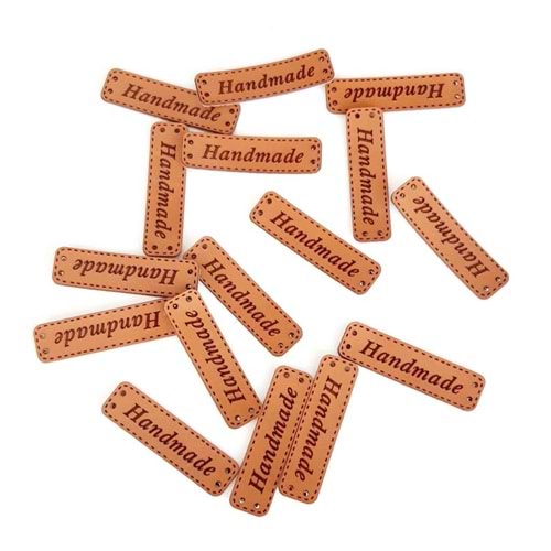 Çanta Aksesuar 10'Lu Suni Deri Klasik Etiket 1X4 Cm