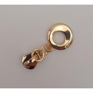 Çanta Aksesuar Light Gold Renk Yuvarlak Tutmalı Fermuar Başı