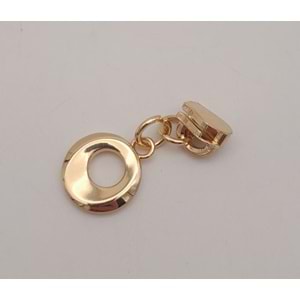 Çanta Aksesuar Light Gold Renk Yuvarlak Tutmalı Fermuar Başı